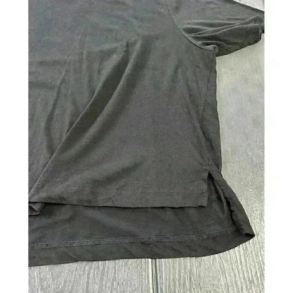 CUYANA Women's Short Sleeve 100% Organic PIMA Cotton Cropped Tee Sz Large Black - Picture 7 of 11